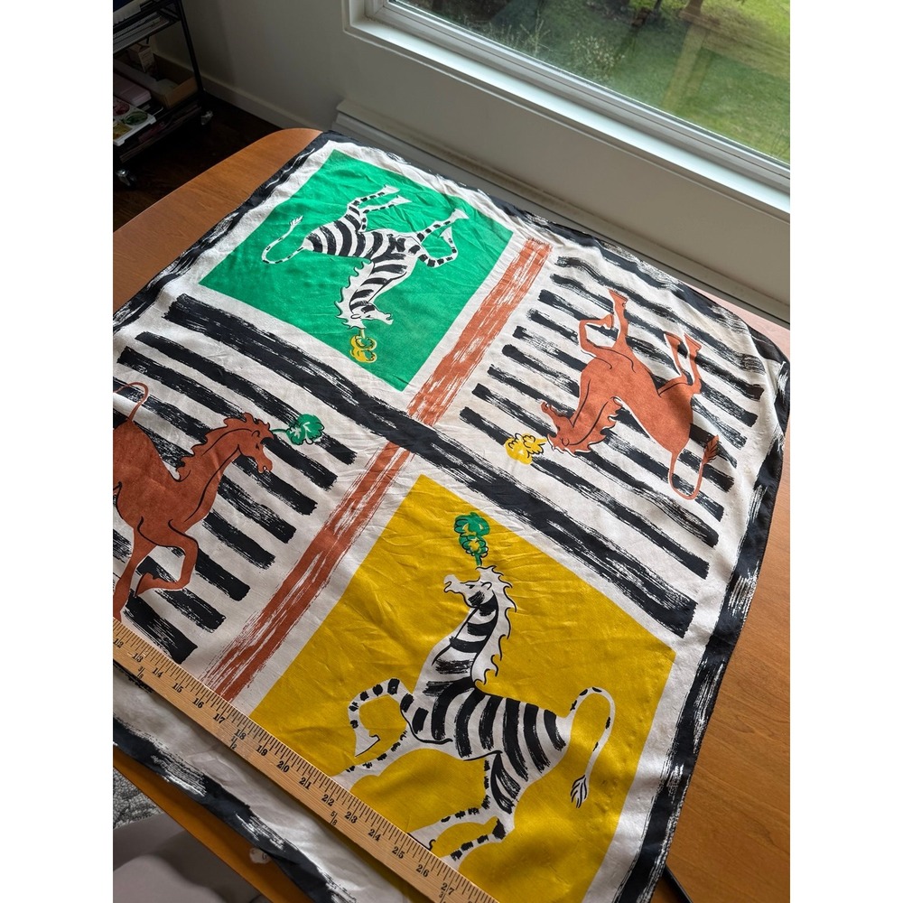 Very vintage  large glentex scarf  equestrian
